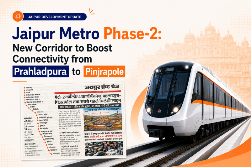 Jaipur Metro Phase-2: New Corridor to Boost Connectivity from Prahladpura to Pinjrapole